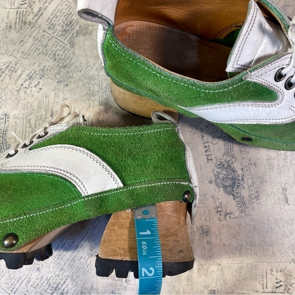 John Fluevog Vintage 90's wooden clog shoe Restitution Made in England - Picture 14 of 14